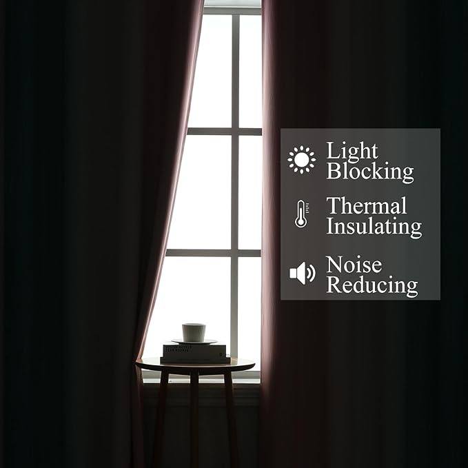 Estelar Textiler Pink and Teal Blackout Curtains - Image 3