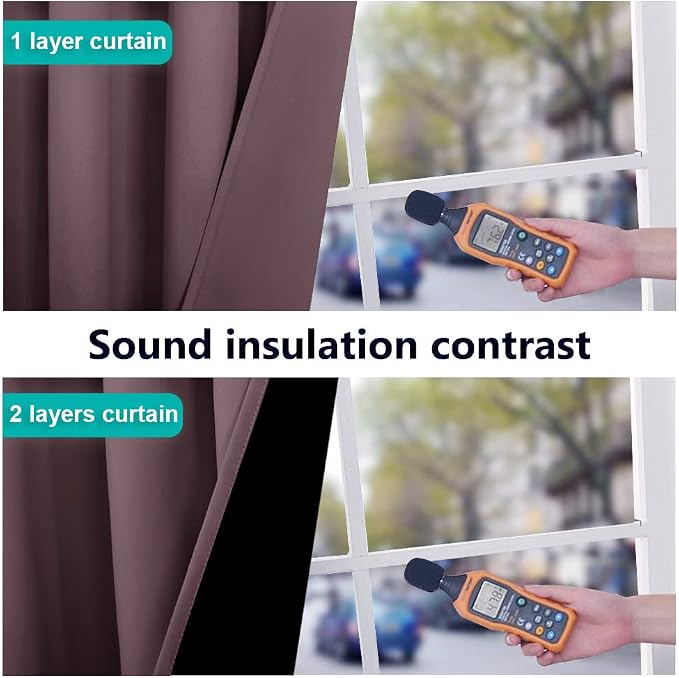 NICETOWN Warm Curtains for Winter, Bedroom Full Blackout Curtain Panels - Image 4