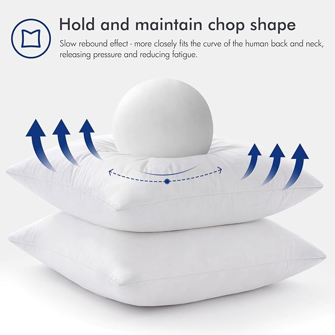 MIULEE Feather Pillow Insert 18x18, Decorative Down Throw Pillow Insert Fluffy - Image 5