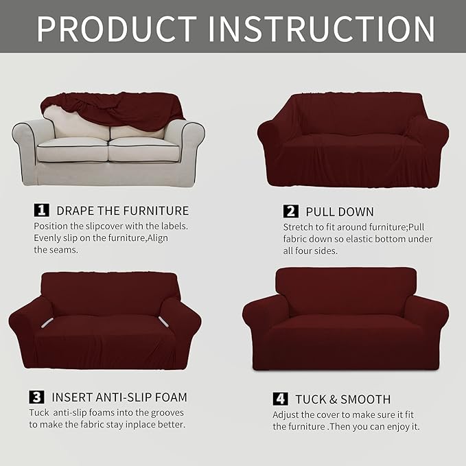 Easy-Going Stretch Oversized Chair Sofa Slipcover 1-Piece Couch Sofa Cover - Image 6