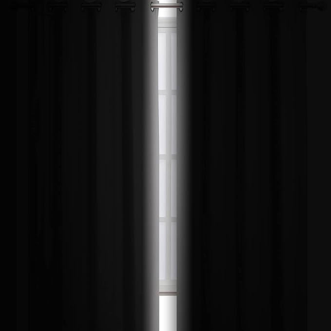LEMOMO Light Grey Blackout Curtains 34 x 63 Inch Length/Set of 2 Curtain - Image 3