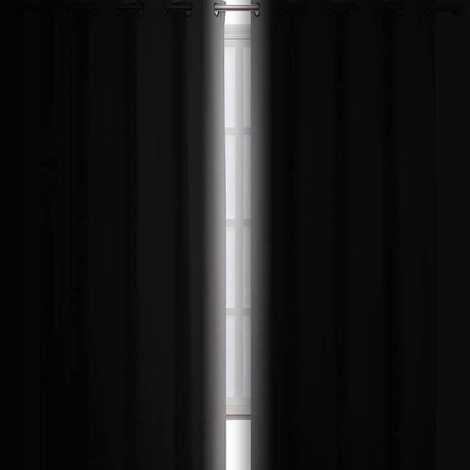 LEMOMO Light Grey Blackout Curtains 52 x 63 Inch Length/Set of 2 Curtain - Image 3