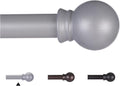 Thestoa Curtain Rods for Windows 48 to 84-92 inch, 5/8" Brushed Nickel Curtain by Thestoa