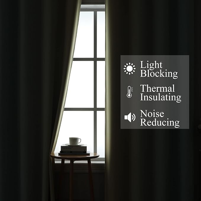 Estelar Textiler Aqua and Beige Ombre Blackout Curtains 72 Inches Length - Image 3