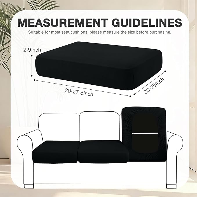 hyha 4Pcs Patio Cushion Covers, Stretch Outdoor Couch Cushion Covers Replacement - Image 2