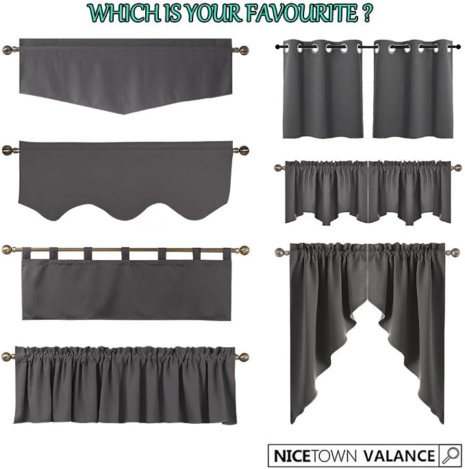 NICETOWN Bathroom Curtain Valances - Image 7