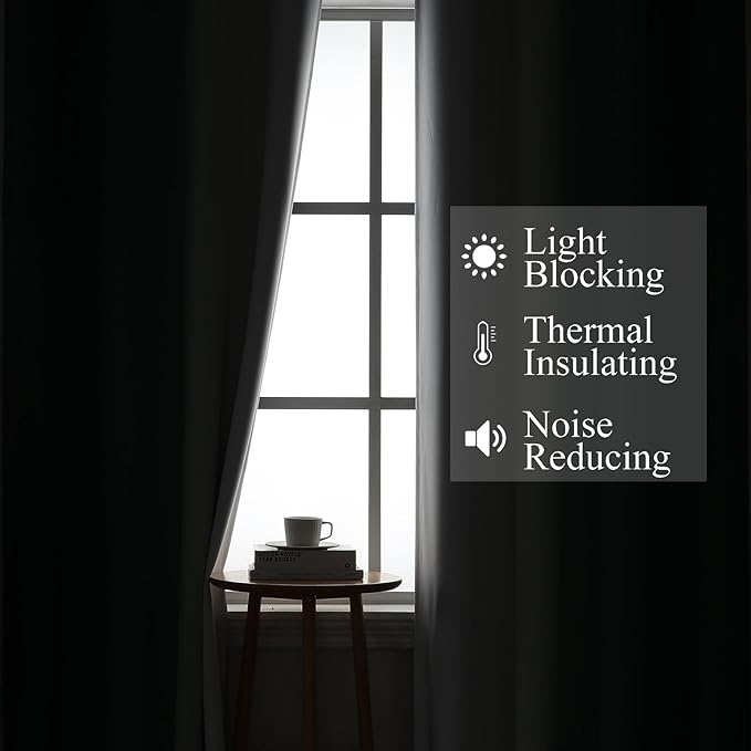 Estelar Textiler Green and Grayish White Ombre Blackout Curtains - Image 3