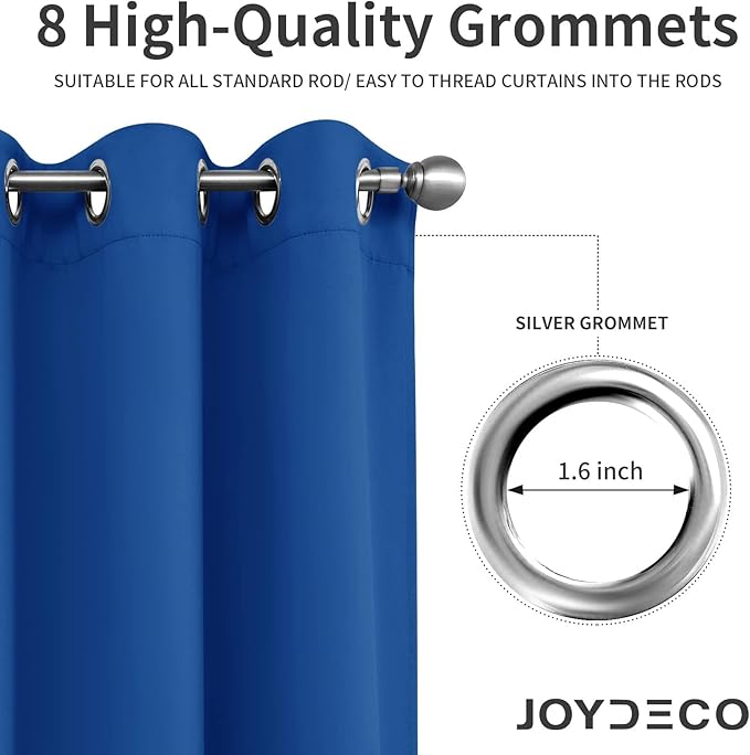 Joydeco Blackout Curtains 45 Inch Length 2 Panels Set, Thermal Insulated Long - Image 5