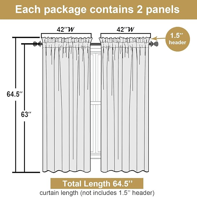 Lecloud Leia Black Sheer Curtains - Image 3