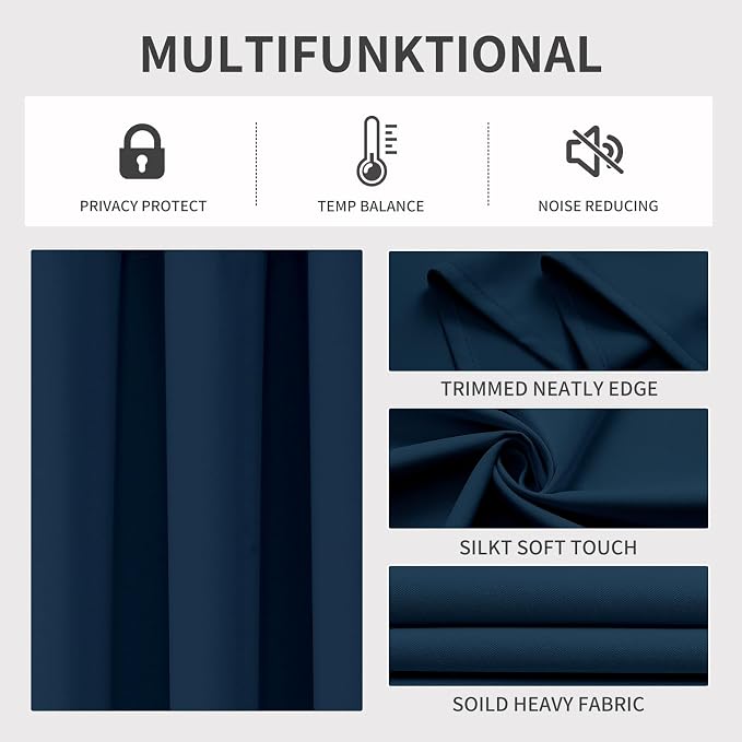 Joydeco Blackout Curtains 108 Inch Length 2 Panels Set, Thermal Insulated Long - Image 3