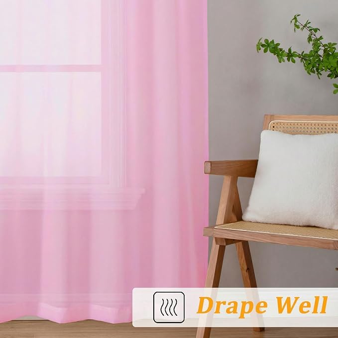 Gwine Short Kitchen Sheer Curtains 36 Inch Length - Image 6