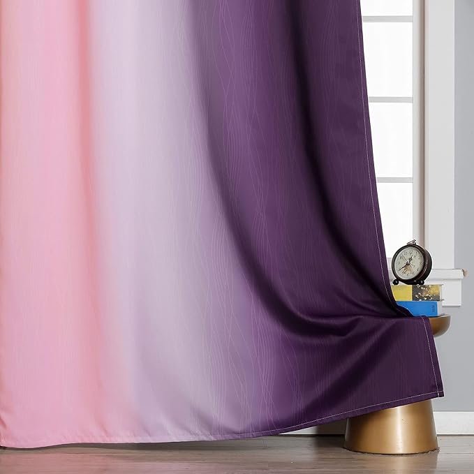 Estelar Textiler Pink and Purple Blackout Curtains - Image 6