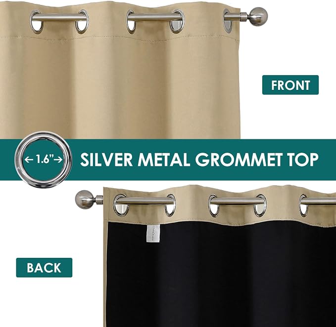 ChrisDowa 100% Blackout Curtains 90 inch Long - Image 3