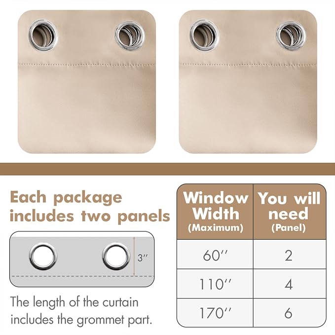 MIULEE Room Darkening Curtains Thermal Insulated Drapes Solid Window Treatment - Image 6