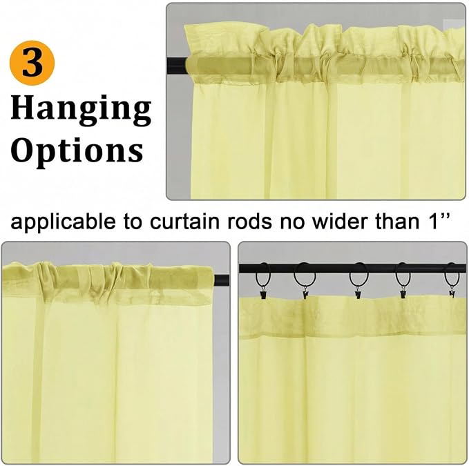 Gwine Sheer Curtains 63 Inch Length - Image 2
