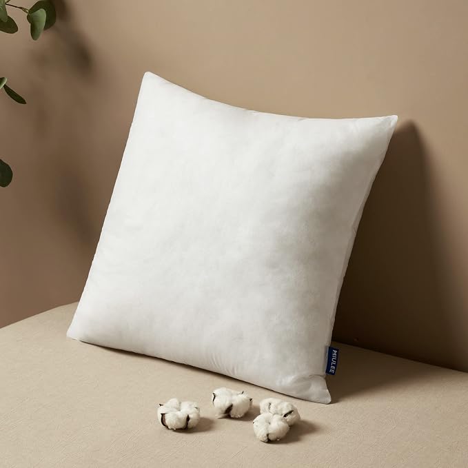 MIULEE Pillow Insert 18x18 Inch, Decorative Square Throw Pillow Inserts by MIULEE