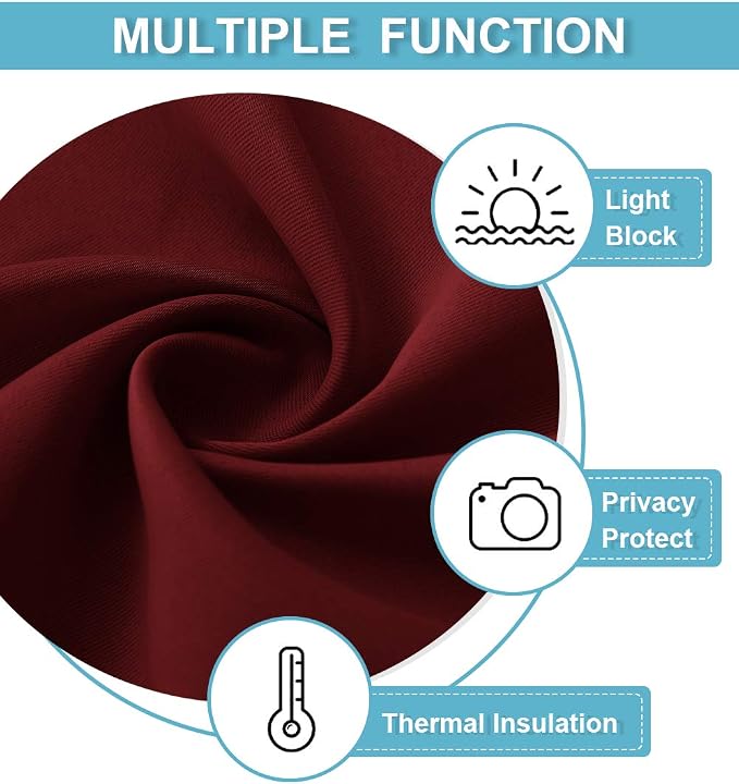 RYB HOME Kitchen Blackout Curtains Over Sink 36 inch Length, Rod Pocket Summer - Image 6