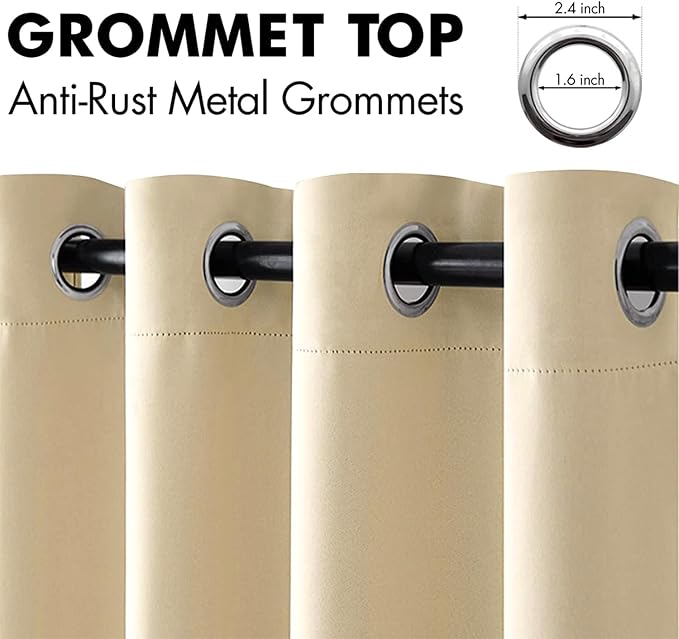 MIULEE 84" Long Room Darkening Curtains Thermal Insulated Drapes Solid Window - Image 4