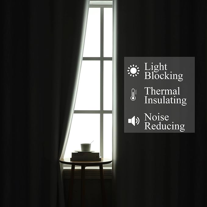 Estelar Textiler Lilac and Greyish White Ombre Blackout Curtains 45 Inch Length - Image 3