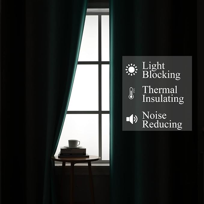 Estelar Textiler Ombre Blackout Curtains 102 Inches Long 2 Panels Set, Full - Image 3
