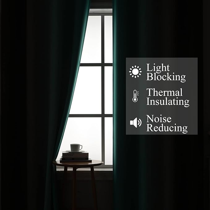 Estelar Textiler Teal and Brown Blackout Curtains - Image 3