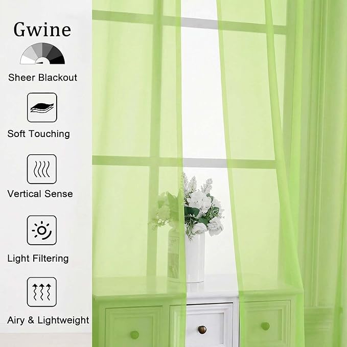 Gwine Extra Long Sheer Curtains 120 Inches Long - Image 4