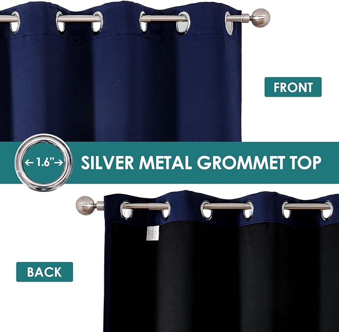 ChrisDowa 100% Blackout Curtains 80 inch Long - Image 3