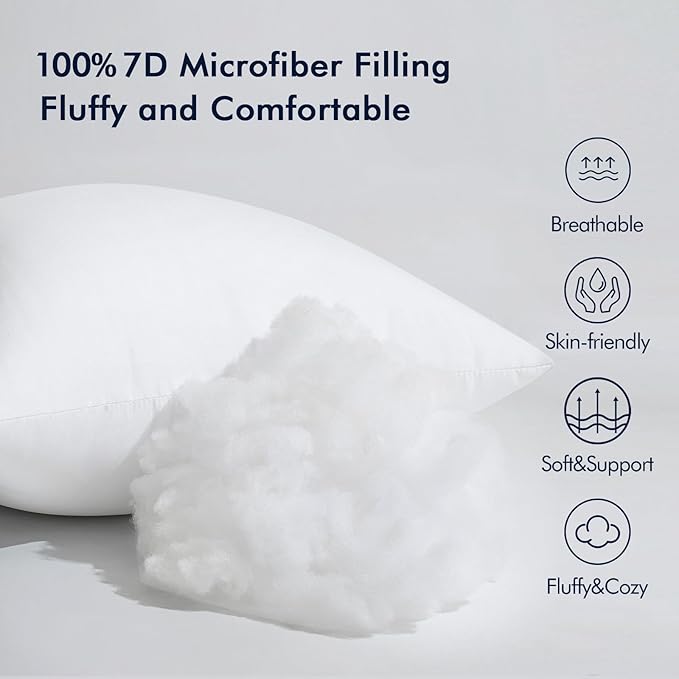 MIULEE Throw Pillow Insert Premium Pillow Stuffer Sham Rectangle - Image 2