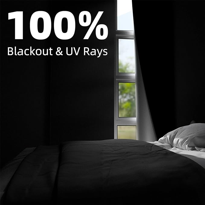 NIGHTON Portable Blackout Curtains 35"×59" Strong Hook&Loop Tape Strips - Image 2