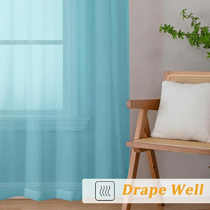 Gwine Extra Long Sheer Curtains 108 Inches Long - Image 6