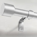 GEEBOBO Silver Curtain Rods for Windows 66 to 120 Inch, 1 Inch Adjustable Heavy by GEEBOBO