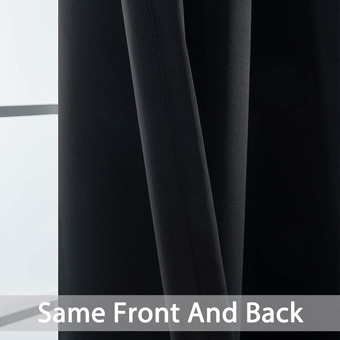 Yakamok Thermal Insulated Blackout Curtains Solid Grommet Window Drapery - Image 6