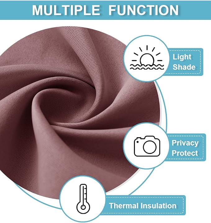 RYB HOME Kitchen Blackout Curtains Over Sink 36 inch Length, Rod Pocket Summer - Image 5