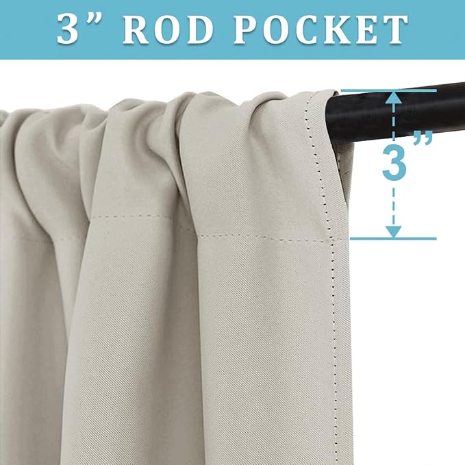 RYB HOME Privacy Bathroom Window Curtains, Short Thermal Insulated Heat - Image 5