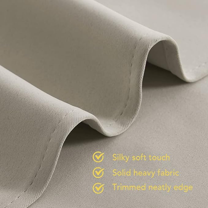 NICETOWN Thermal Insulated Natural Curtains Blackout Draperies, Window - Image 5