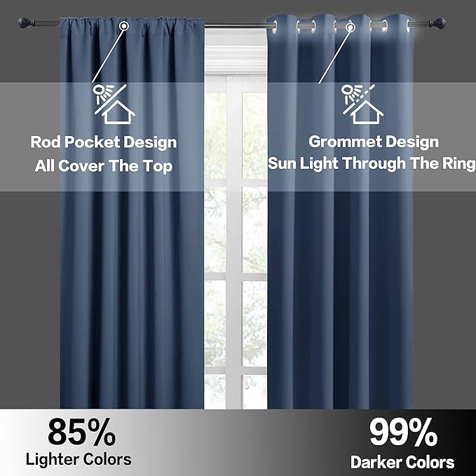 RYB HOME Short Blackout Curtains - Image 6
