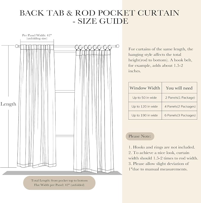 PONY DANCE 50% Blackout Window Curtain Panels - 42 W x 72 L Pure White Light - Image 9