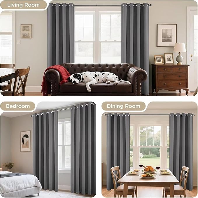 Joydeco Blackout Curtains 84 Inch Length 2 Panels Set, Thermal Insulated Long - Image 5