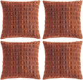 Fancy Homi 4 Packs Rust Decorative Throw Pillow Covers 18x18 Inch by Fancy+Homi