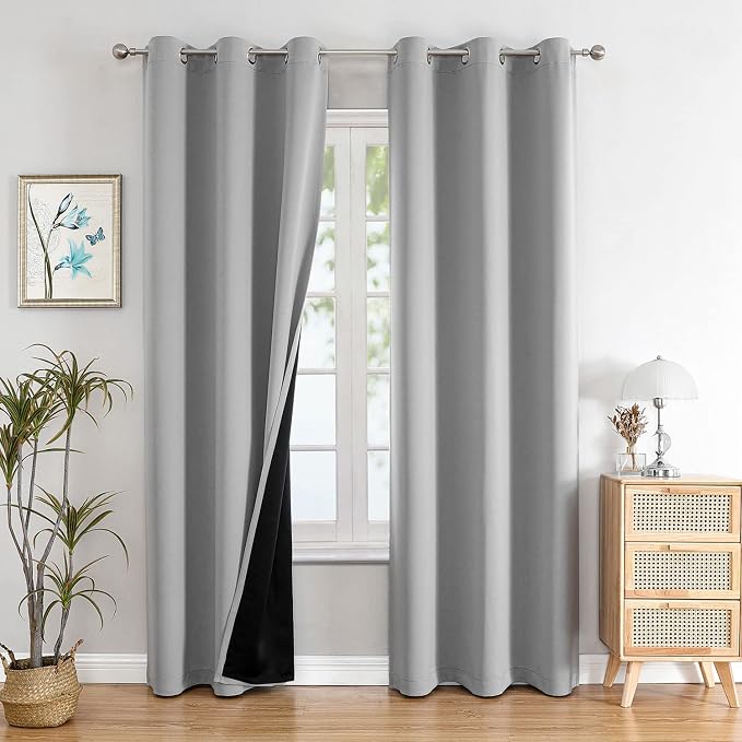 ChrisDowa 100% Blackout Curtains 72 inch Long by ChrisDowa