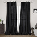 Nanspring Extra Long Black Curtain 102 inches Long 2 Panels Set by Nanspring