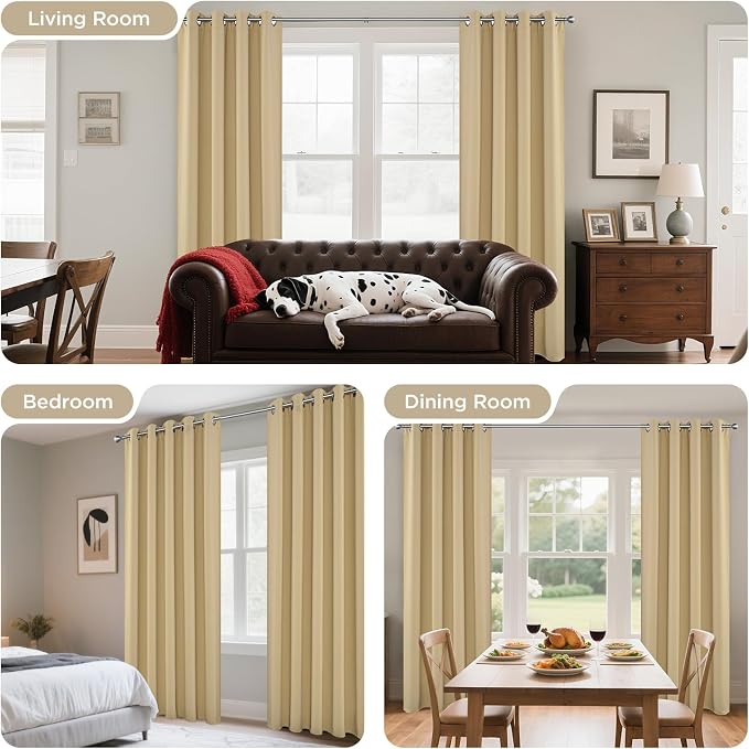 Joydeco Blackout Curtains 95 Inch Length 2 Panels Set, Thermal Insulated Long - Image 6