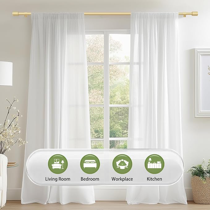 5/8” Diameter Curtain Rods 30-45 Inch, - Image 6