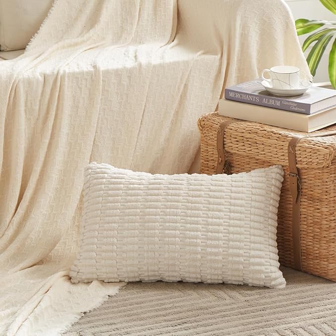 Fancy Homi 4 Packs Fall Boho Lumbar Decorative Throw Pillow Covers 12x20 Inch - Image 2