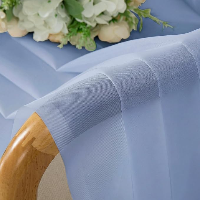 OWENIE Sheer Curtains 96 inches Long 2 Panels Set - Image 4