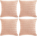Fancy Homi 4 Packs Boho Pink Decorative Throw Pillow Covers 14x14 Inch by Fancy+Homi