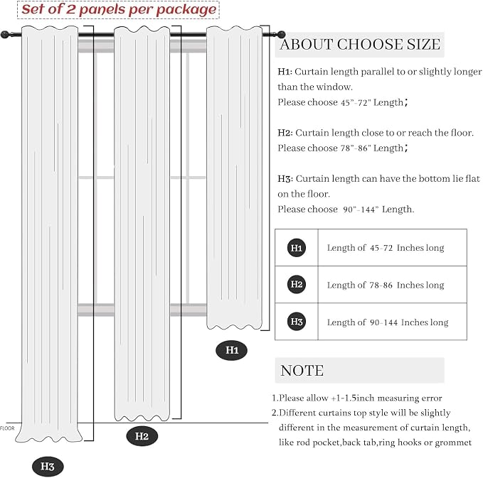 Black Out Curtains 108 Inch Long 2 Panel Set Burlap Primitive Cottage Linen - Image 9