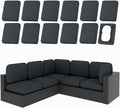 hyha 12Pcs Patio Cushion Covers, Stretch Outdoor Couch Cushion Covers, Washable by hyha