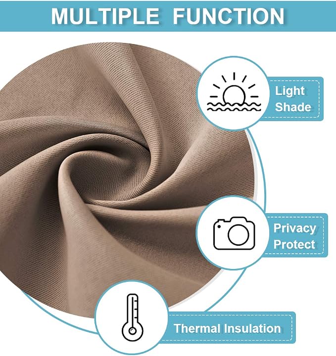 RYB HOME Extra Wide Blackout Curtains - Image 6