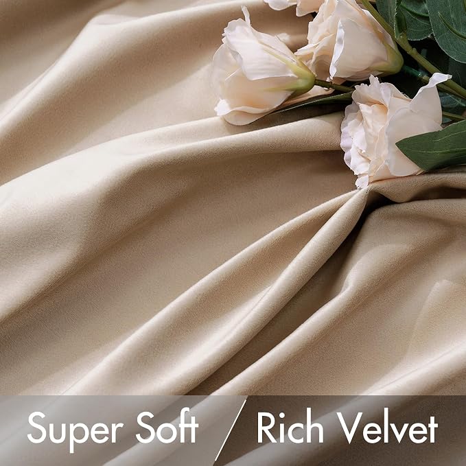 MIULEE Velvet Curtains 2 Panels Luxury Blackout Curtains - Image 4
